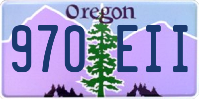 OR license plate 970EII