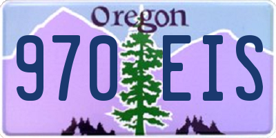 OR license plate 970EIS