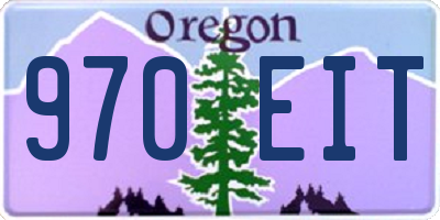 OR license plate 970EIT