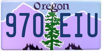OR license plate 970EIU
