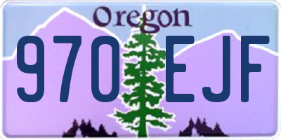 OR license plate 970EJF