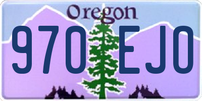 OR license plate 970EJO