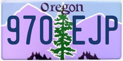 OR license plate 970EJP