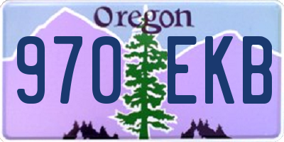 OR license plate 970EKB