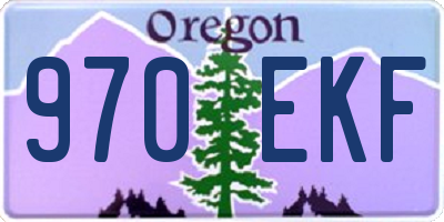 OR license plate 970EKF