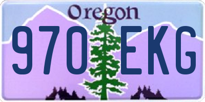 OR license plate 970EKG