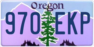OR license plate 970EKP