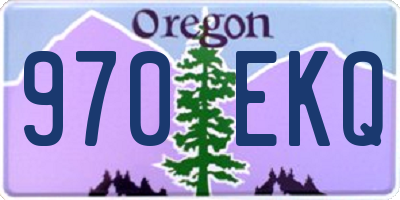 OR license plate 970EKQ