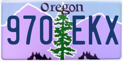 OR license plate 970EKX