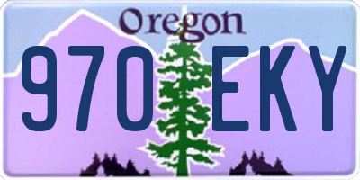 OR license plate 970EKY