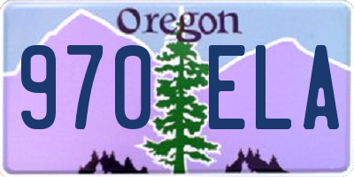 OR license plate 970ELA