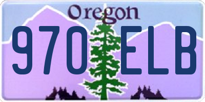 OR license plate 970ELB