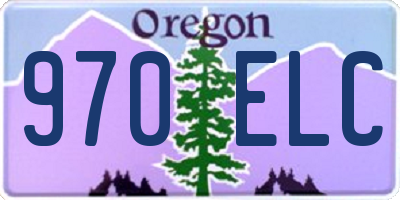 OR license plate 970ELC