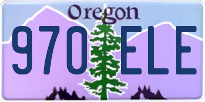 OR license plate 970ELE
