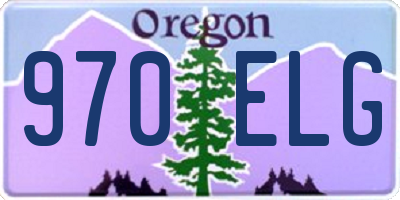 OR license plate 970ELG
