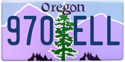 OR license plate 970ELL
