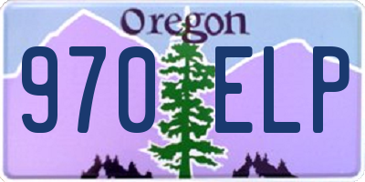 OR license plate 970ELP