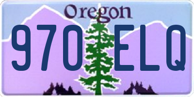 OR license plate 970ELQ