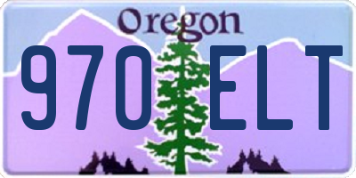 OR license plate 970ELT