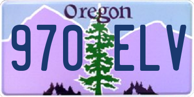 OR license plate 970ELV