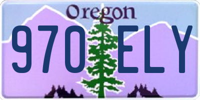 OR license plate 970ELY