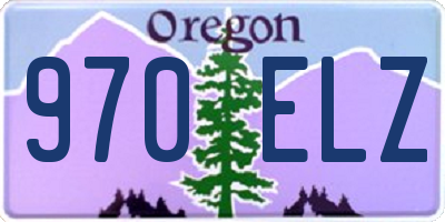 OR license plate 970ELZ
