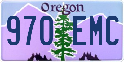 OR license plate 970EMC