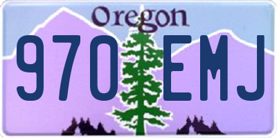 OR license plate 970EMJ