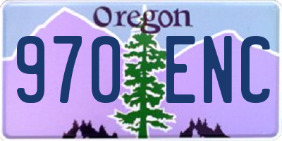 OR license plate 970ENC