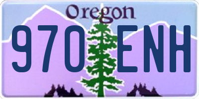 OR license plate 970ENH