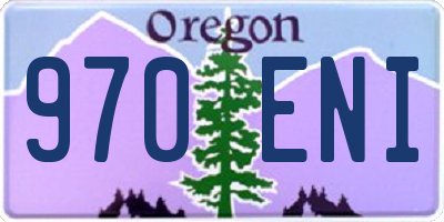 OR license plate 970ENI