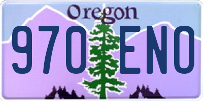 OR license plate 970ENO