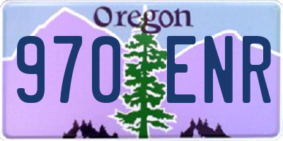 OR license plate 970ENR