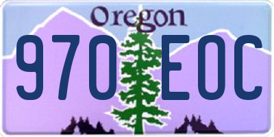 OR license plate 970EOC
