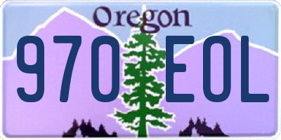OR license plate 970EOL