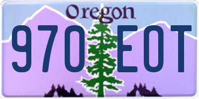 OR license plate 970EOT