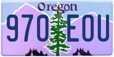 OR license plate 970EOU