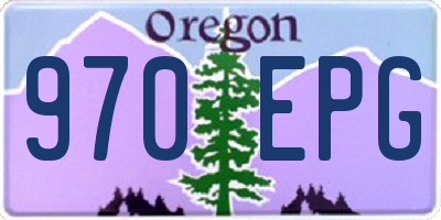 OR license plate 970EPG