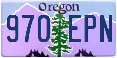 OR license plate 970EPN