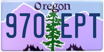 OR license plate 970EPT