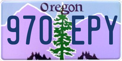 OR license plate 970EPY