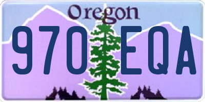 OR license plate 970EQA