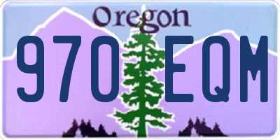 OR license plate 970EQM