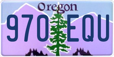 OR license plate 970EQU