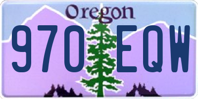 OR license plate 970EQW