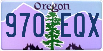 OR license plate 970EQX