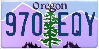 OR license plate 970EQY