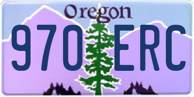 OR license plate 970ERC