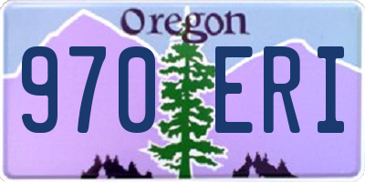 OR license plate 970ERI