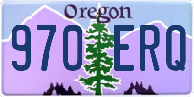 OR license plate 970ERQ